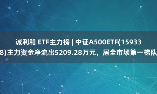 诚利和 ETF主力榜 | 中证A500ETF(159338)主力资金净流出5209.28万元，居全市场第一梯队